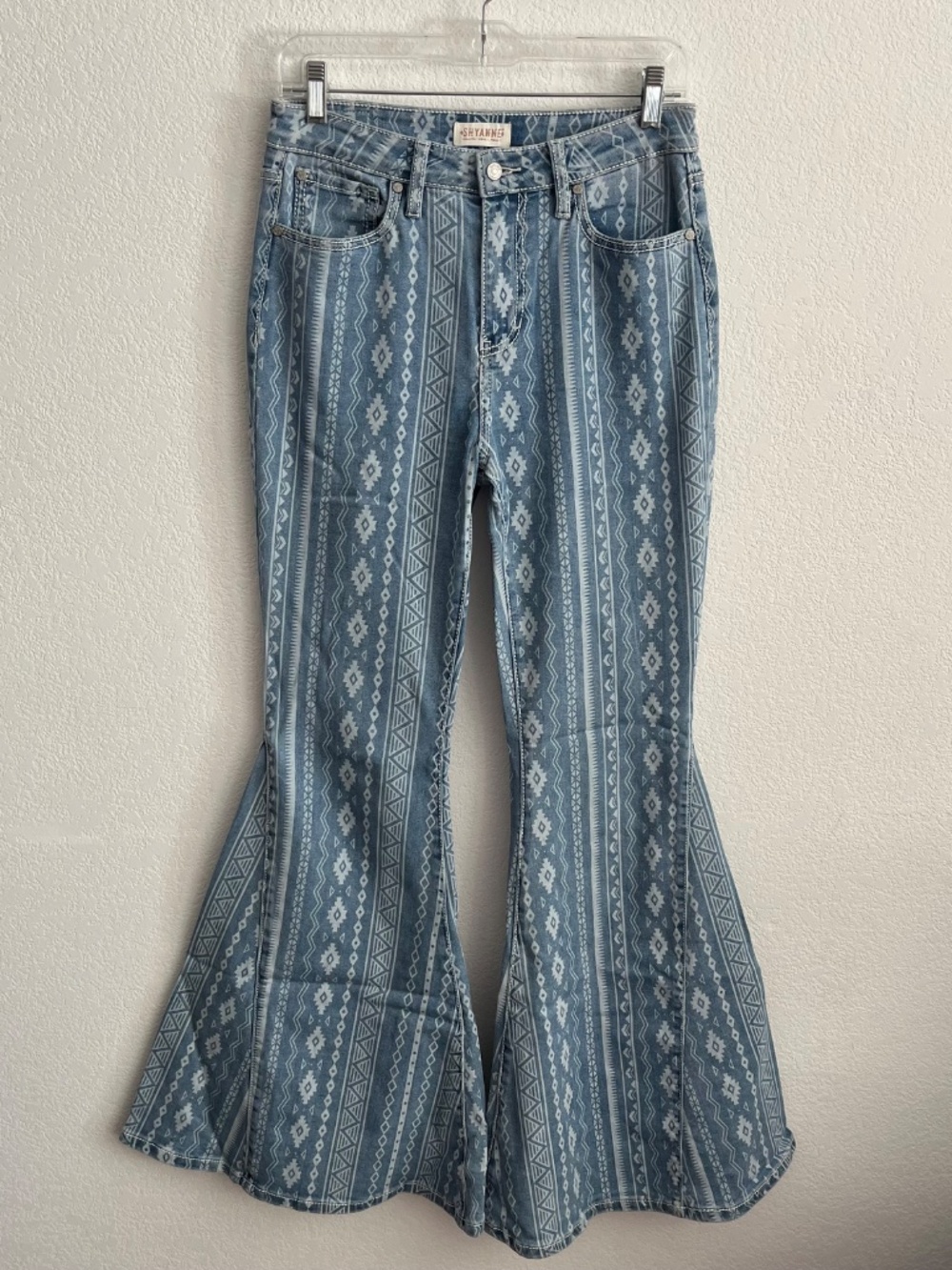 Shyanne Aztec Print Bell Bottom Jeans